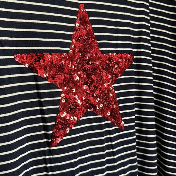 Avenue striped sequin star top - Picture 3 of 4